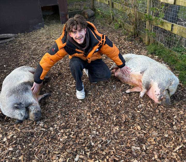 Henrik mit Borsti und Tilda